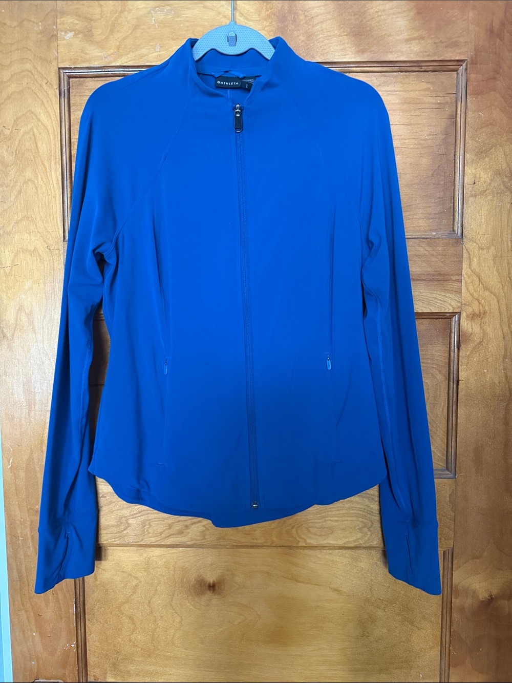 Athleta Bright Blue Lightweight Zip-Front Jacket
